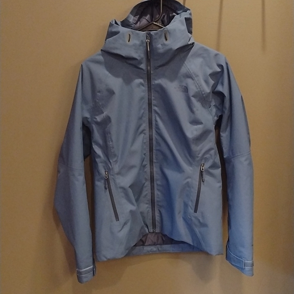 The North Face Women's Slate Blue Hooded Shell Jacket